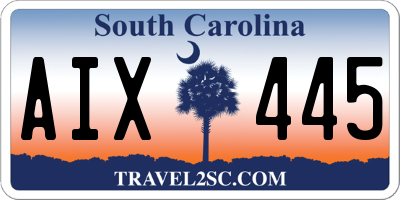 SC license plate AIX445
