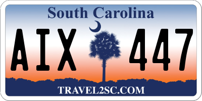 SC license plate AIX447