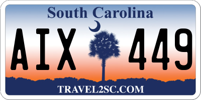 SC license plate AIX449