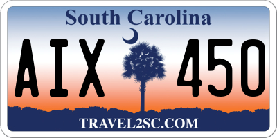 SC license plate AIX450