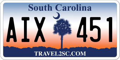 SC license plate AIX451