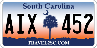 SC license plate AIX452
