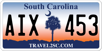 SC license plate AIX453