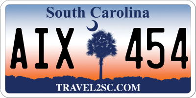 SC license plate AIX454
