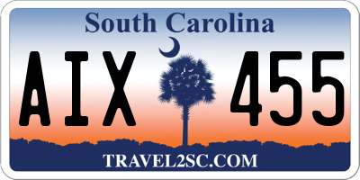 SC license plate AIX455