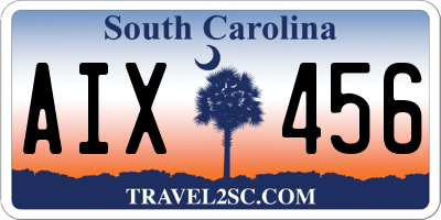 SC license plate AIX456