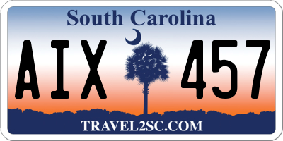 SC license plate AIX457