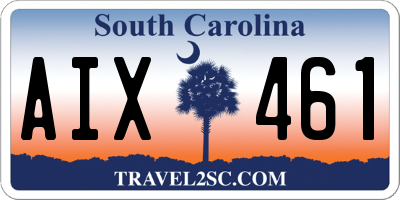 SC license plate AIX461