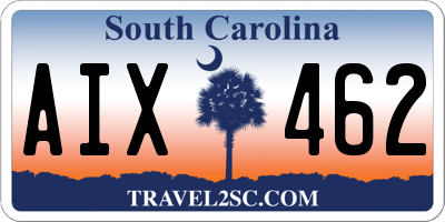 SC license plate AIX462