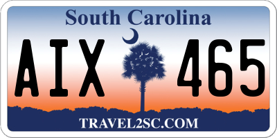SC license plate AIX465