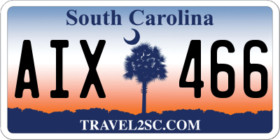 SC license plate AIX466