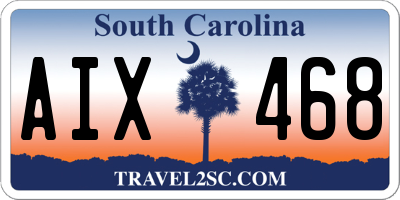 SC license plate AIX468