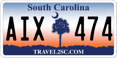 SC license plate AIX474