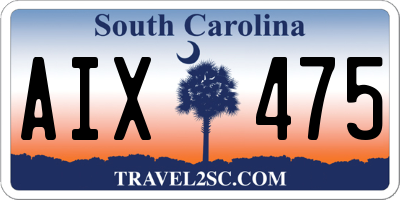 SC license plate AIX475