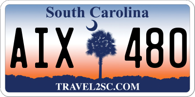 SC license plate AIX480
