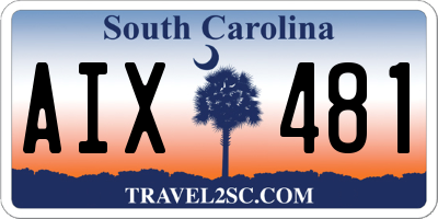 SC license plate AIX481