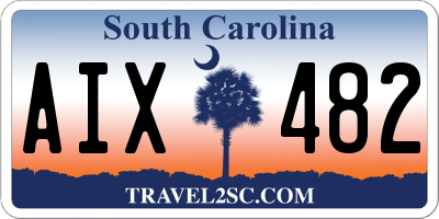 SC license plate AIX482
