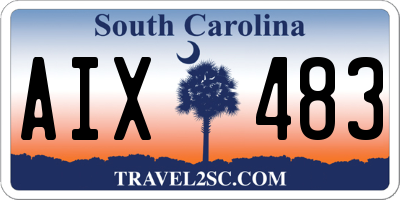 SC license plate AIX483