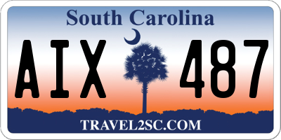 SC license plate AIX487