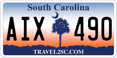 SC license plate AIX490