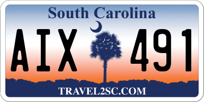 SC license plate AIX491