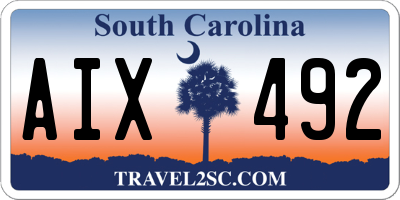 SC license plate AIX492