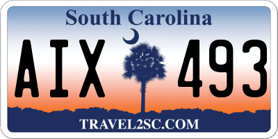 SC license plate AIX493