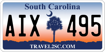 SC license plate AIX495