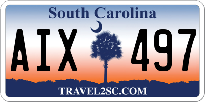 SC license plate AIX497