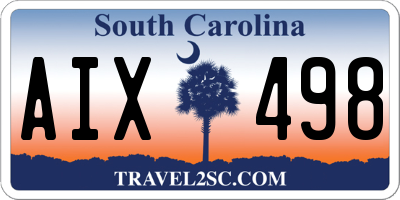 SC license plate AIX498