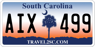 SC license plate AIX499