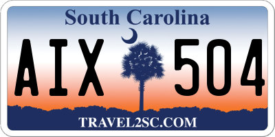 SC license plate AIX504