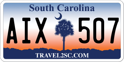SC license plate AIX507