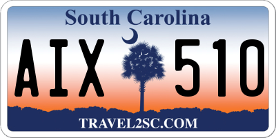 SC license plate AIX510