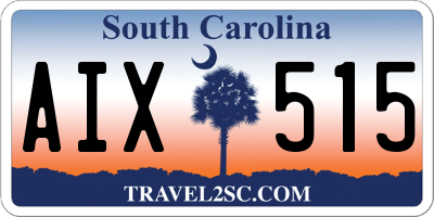 SC license plate AIX515