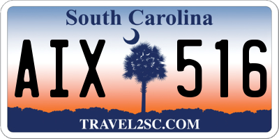 SC license plate AIX516