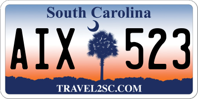 SC license plate AIX523