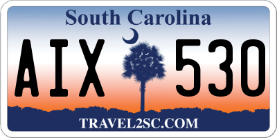 SC license plate AIX530