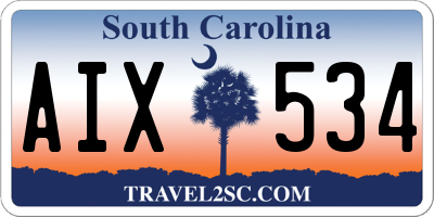 SC license plate AIX534