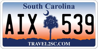 SC license plate AIX539