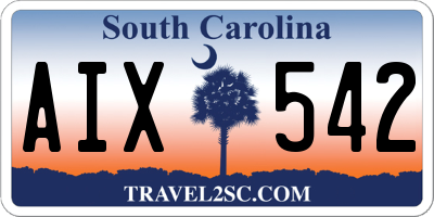 SC license plate AIX542