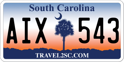 SC license plate AIX543