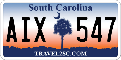 SC license plate AIX547