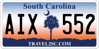 SC license plate AIX552