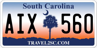 SC license plate AIX560
