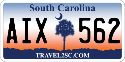 SC license plate AIX562