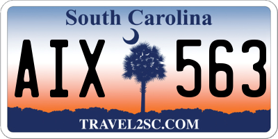 SC license plate AIX563