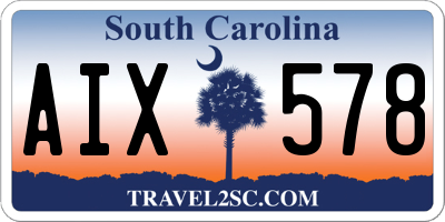 SC license plate AIX578