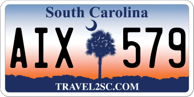 SC license plate AIX579