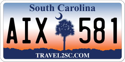 SC license plate AIX581
